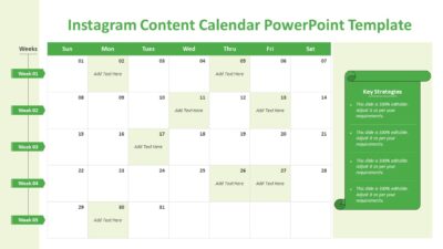 Instagram Content Calendar PowerPoint Template