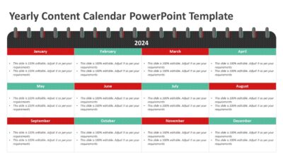 Yearly Content Calendar PowerPoint Template