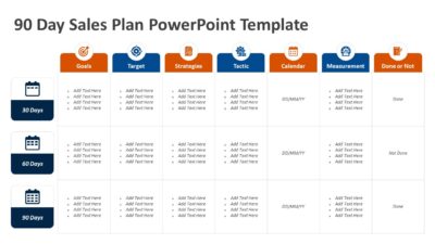 90 Day Sales Plan PowerPoint Template