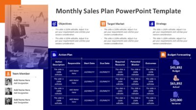Monthly Sales Plan PowerPoint Template