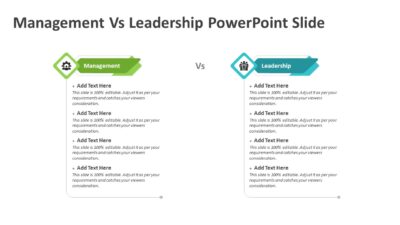 Management Vs Leadership PowerPoint Slide