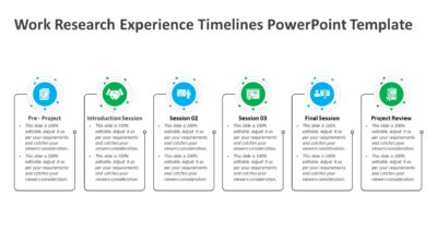 Work Research Experience Timelines PowerPoint Template