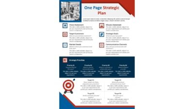 One Page Strategic Plan PowerPoint Presentation