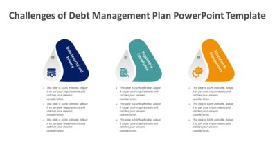 Challenges of Debt Management Plan PowerPoint Template