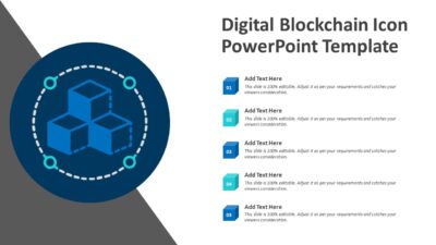 Digital Blockchain Icon PowerPoint Template