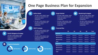 One Page Business Plan for Expansion PowerPoint Template