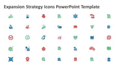 Expansion Strategy Icons PowerPoint Template