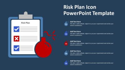Risk Plan Icon PowerPoint Template