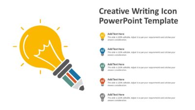 Creative Writing Icon PowerPoint Template