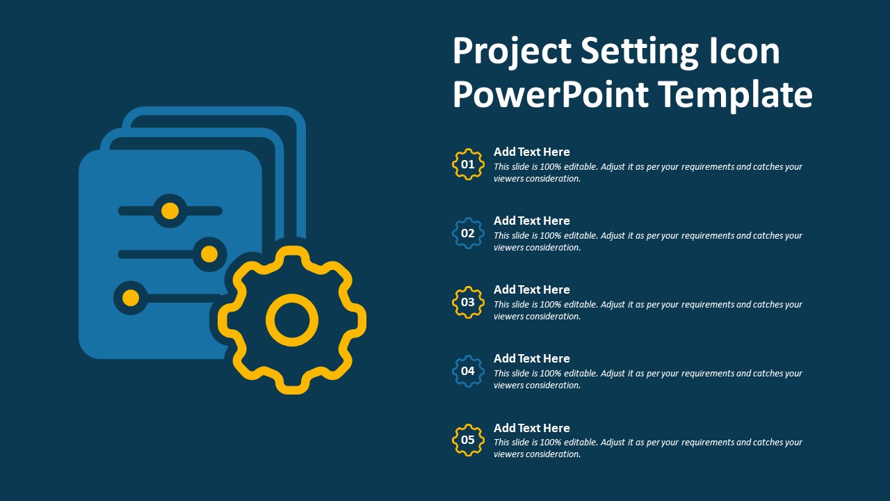 Project Setting Icon PowerPoint Template | Icons Template
