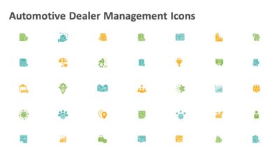 Automotive Dealer Management Icons PowerPoint Template