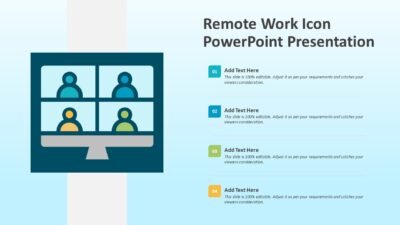 Remote Work Icon PowerPoint Presentation