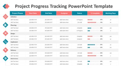 Project Progress Tracking PowerPoint Template