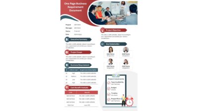 One Page Business Requirement Document PowerPoint Template