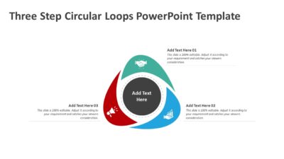 Three Step Circular Loops PowerPoint Template