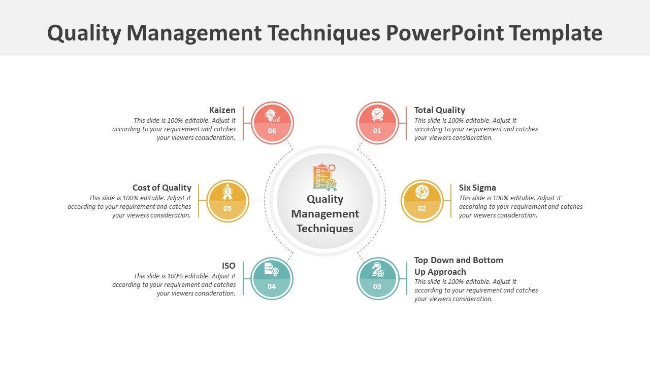 Quality Management Techniques PowerPoint Template