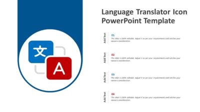 Language Translator Icon PowerPoint Template