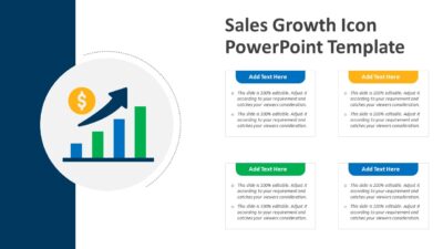 Sales Growth Icon PowerPoint Template