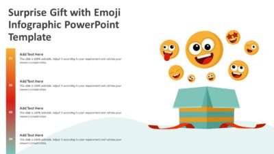 Surprise Gift with Emoji Infographic PowerPoint Template