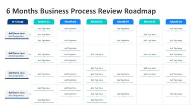 6 Months Business Process Review Roadmap PowerPoint Template