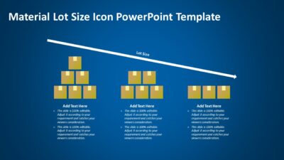 Material Lot Size Icon PowerPoint Template