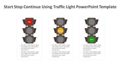 Start Stop Continue Using Traffic Light PowerPoint Template