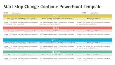 Start Stop Change Continue PowerPoint Template