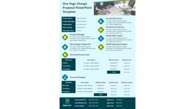 One Page Change Proposal PowerPoint Template