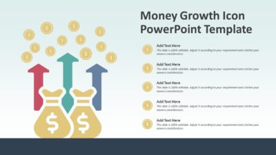 Money Growth Icon PowerPoint Template
