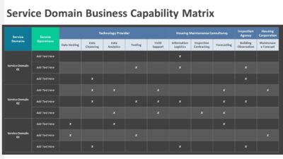 Service Domain Business Capability Matrix PowerPoint Template