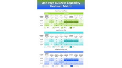 One Page Business Capability Heatmap Matrix PowerPoint Template