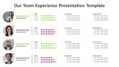 Our Team Experience Presentation Template