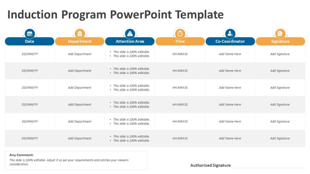 Induction Program PowerPoint Template | PPT Templates
