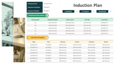 Induction Plan PowerPoint Presentation