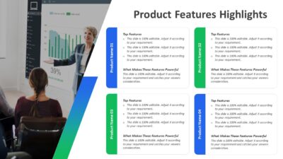 Product Features Highlights PowerPoint Template