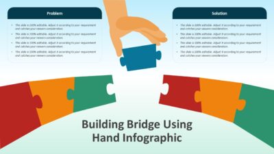 Building Bridge Using Hand Infographic PowerPoint Template