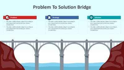 Problem To Solution Bridge PowerPoint Slide