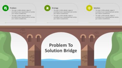 Problem To Solution Bridge PowerPoint Template