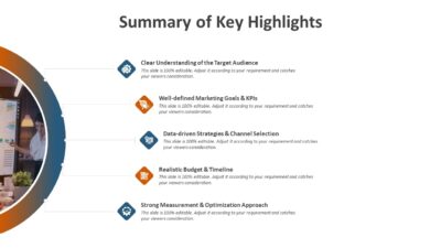 Summary of Key Highlights PowerPoint Template