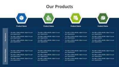 Our Products PowerPoint Template to Show Product Portfolio