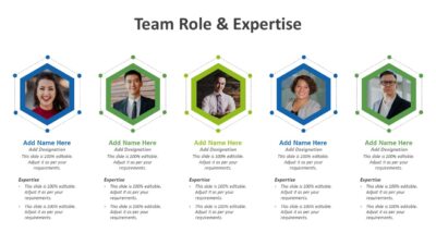 Team Role and Expertise PowerPoint Template to Present Team Credentials