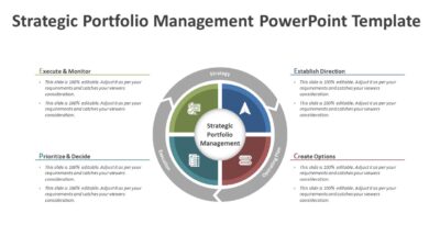 Strategic Portfolio Management PowerPoint Template to Present Portfolio Strategy