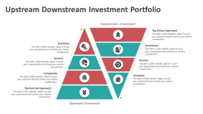 Upstream Downstream Investment Portfolio PowerPoint Template for Finance Professional