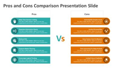 Pros and Cons Comparison Presentation Slide to Present Advantages and Disadvantages