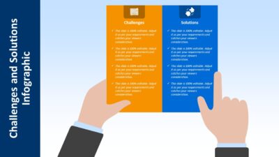 Challenges and Solutions Infographic PowerPoint Template to Present Problem and Actionable Solutions