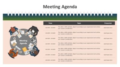 Meeting Agenda PowerPoint Slide to Organize Structured Discussion