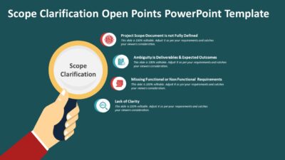 Scope Clarification Open Points PowerPoint Template to Show Unresolved Scope in Project