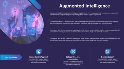 Augmented Intelligence PowerPoint Template to Explain the Concept of Augmented Intelligence