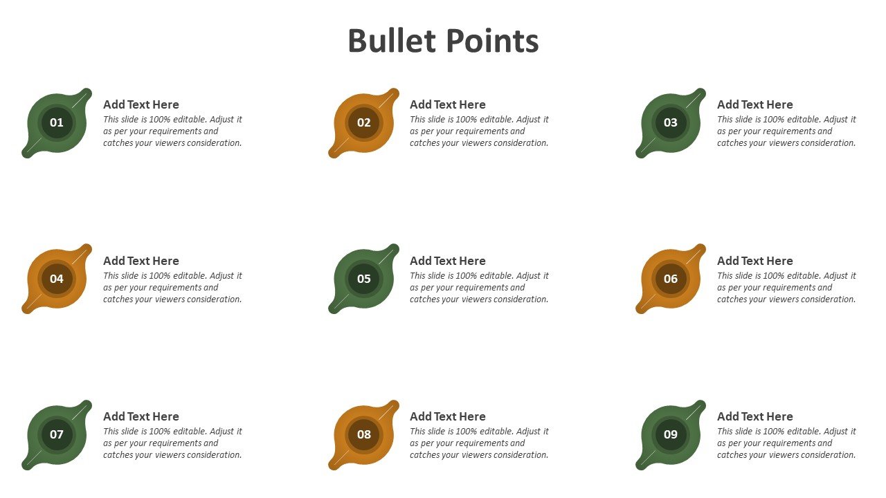 9 Bullet Points