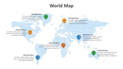 World Map with Locations PowerPoint Template